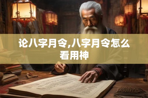 论八字月令,八字月令怎么看用神