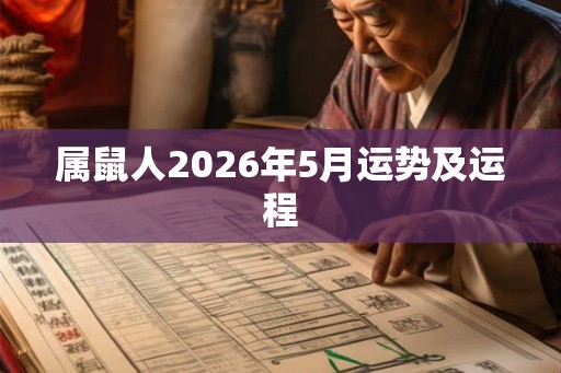 属鼠人2026年5月运势及运程