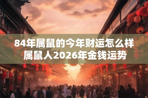 84年属鼠的今年财运怎么样 属鼠人2026年金钱运势 84年属鼠的今年财运怎么样 属鼠人2026年金钱运势