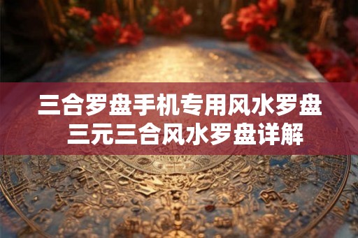 三合罗盘手机专用风水罗盘  三元三合风水罗盘详解