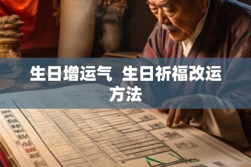 生日增运气  生日祈福改运方法