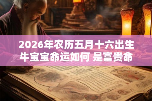 2026年农历五月十六出生牛宝宝命运如何 是富贵命吗