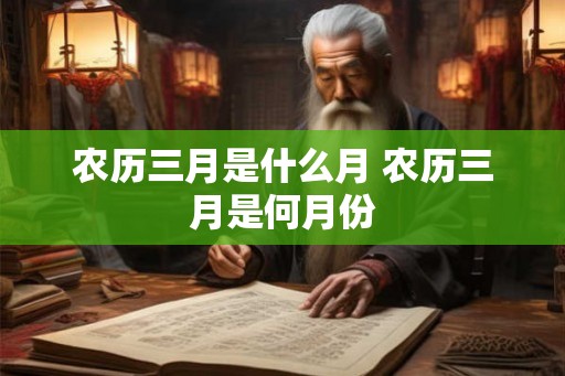 农历三月是什么月 农历三月是何月份