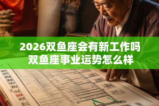 2026双鱼座会有新工作吗 双鱼座事业运势怎么样