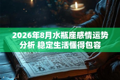 2026年8月水瓶座感情运势分析 稳定生活懂得包容 2026年8月水瓶座感情运势分析 稳定生活懂得包容