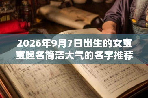 2026年9月7日出生的女宝宝起名简洁大气的名字推荐