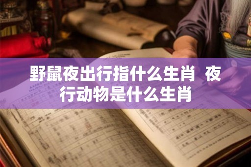 野鼠夜出行指什么生肖  夜行动物是什么生肖