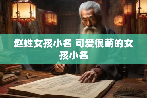 赵姓女孩小名 可爱很萌的女孩小名