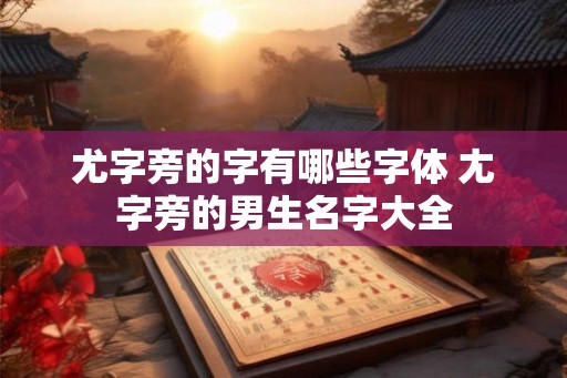 尤字旁的字有哪些字体 尢字旁的男生名字大全
