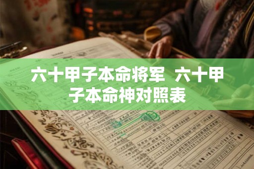 六十甲子本命将军  六十甲子本命神对照表