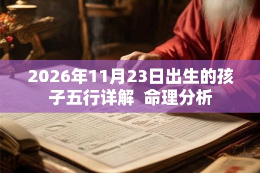 2026年11月23日出生的孩子五行详解  命理分析