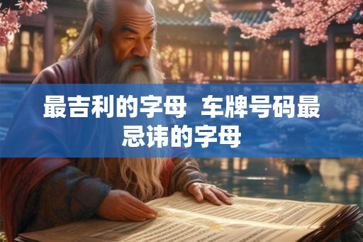 最吉利的字母  车牌号码最忌讳的字母