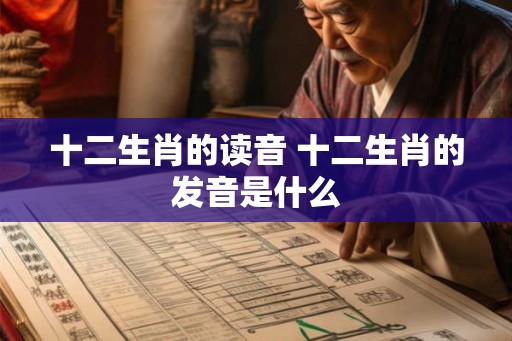 十二生肖的读音 十二生肖的发音是什么