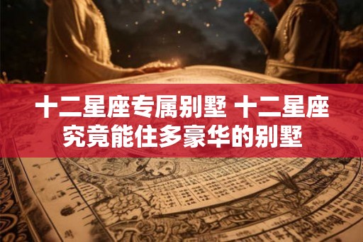 十二星座专属别墅 十二星座究竟能住多豪华的别墅