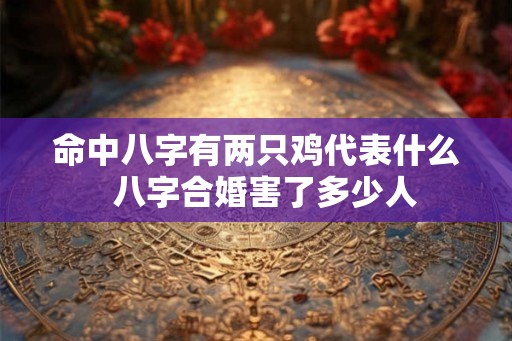 命中八字有两只鸡代表什么  八字合婚害了多少人