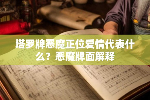 塔罗牌恶魔正位爱情代表什么？恶魔牌面解释