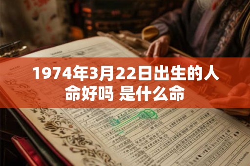 1974年3月22日出生的人命好吗 是什么命