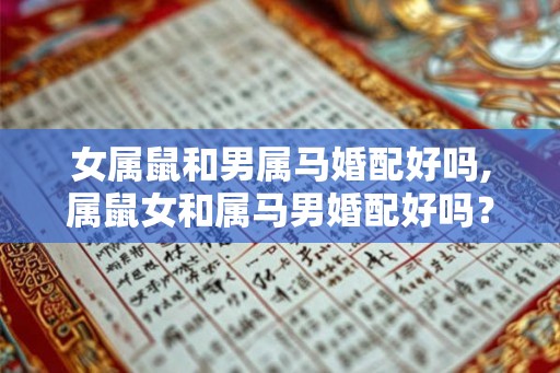 女属鼠和男属马婚配好吗,属鼠女和属马男婚配好吗? 女属鼠和男属马婚配好吗,属鼠女和属马男婚配好吗?