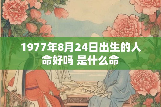 1977年8月24日出生的人命好吗 是什么命