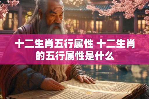 十二生肖五行属性 十二生肖的五行属性是什么