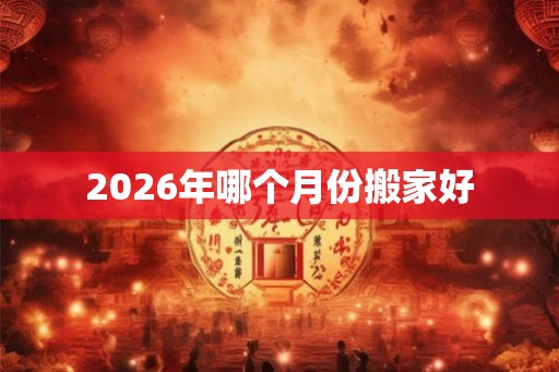 2026年哪个月份搬家好