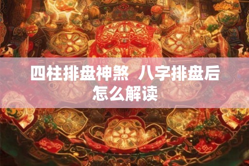 四柱排盘神煞  八字排盘后怎么解读