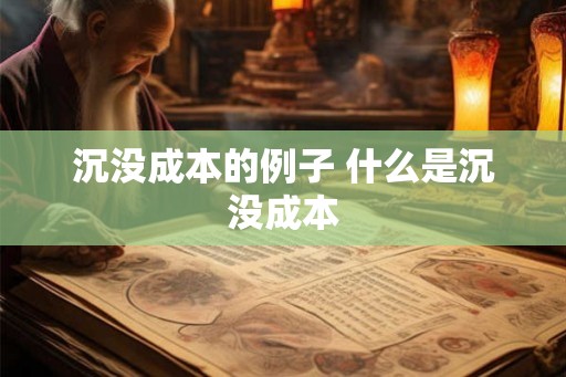 沉没成本的例子 什么是沉没成本 沉没成本的例子 什么是沉没成本