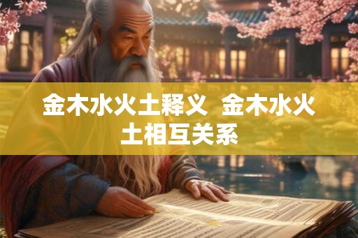 金木水火土释义  金木水火土相互关系