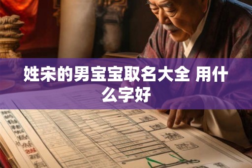 姓宋的男宝宝取名大全 用什么字好