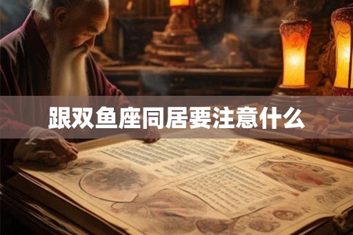 跟双鱼座同居要注意什么