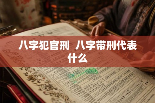 八字犯官刑  八字带刑代表什么
