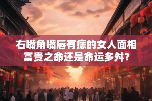 右嘴角嘴唇有痣的女人面相富贵之命还是命运多舛？