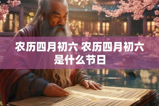 农历四月初六 农历四月初六是什么节日 农历四月初六 农历四月初六是什么节日