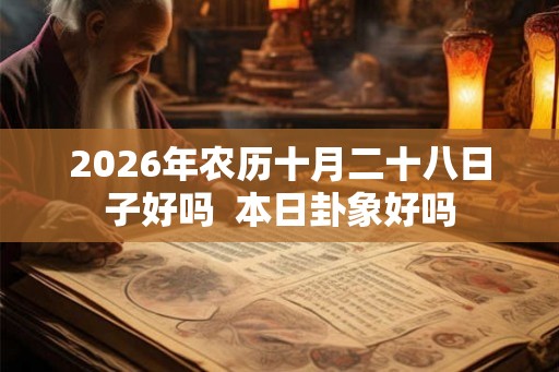 2026年农历十月二十八日子好吗  本日卦象好吗