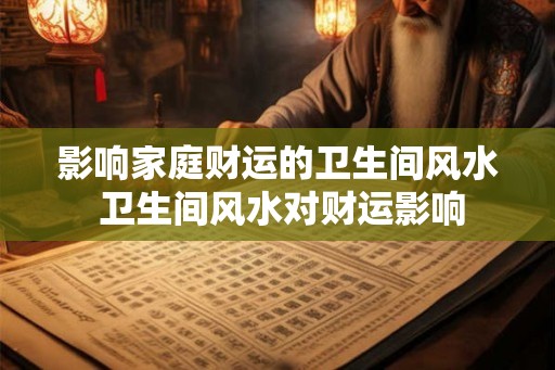 影响家庭财运的卫生间风水 卫生间风水对财运影响