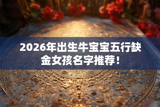 2026年出生牛宝宝五行缺金女孩名字推荐！