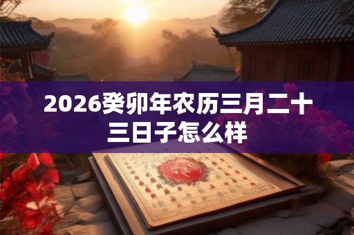 2026癸卯年农历三月二十三日子怎么样