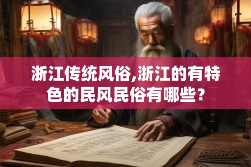 浙江传统风俗,浙江的有特色的民风民俗有哪些？