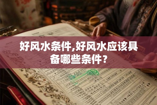 好风水条件,好风水应该具备哪些条件? 好风水条件,好风水应该具备哪些条件?