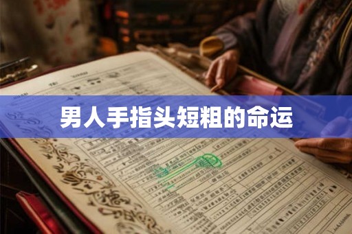 男人手指头短粗的命运 男人手指头短粗的命运