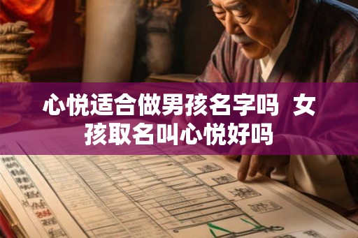 心悦适合做男孩名字吗  女孩取名叫心悦好吗