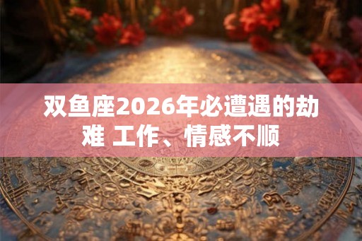 双鱼座2026年必遭遇的劫难 工作、情感不顺