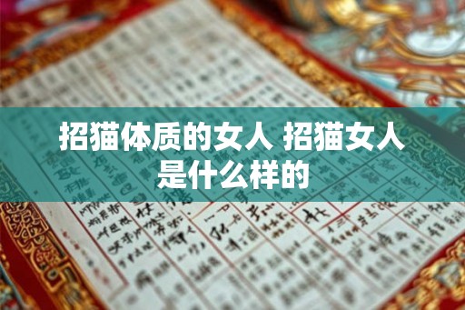 招猫体质的女人 招猫女人是什么样的