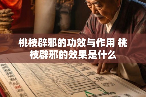 桃枝辟邪的功效与作用 桃枝辟邪的效果是什么