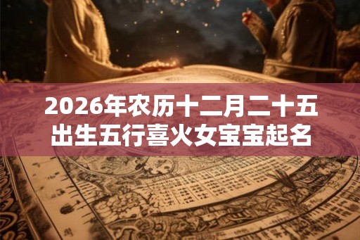 2026年农历十二月二十五出生五行喜火女宝宝起名