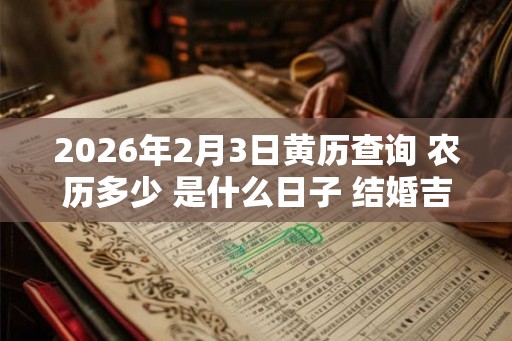 2026年2月3日黄历查询 农历多少 是什么日子 结婚吉时