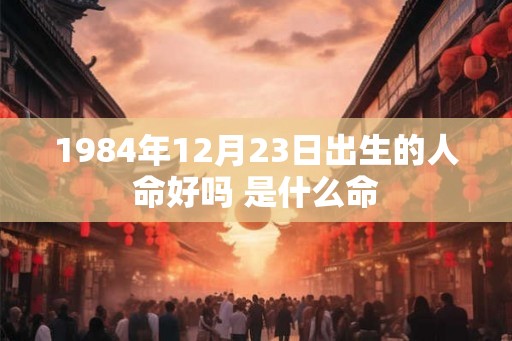 1984年12月23日出生的人命好吗 是什么命