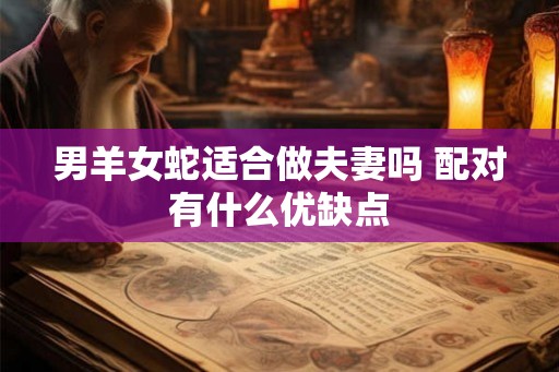 男羊女蛇适合做夫妻吗 配对有什么优缺点