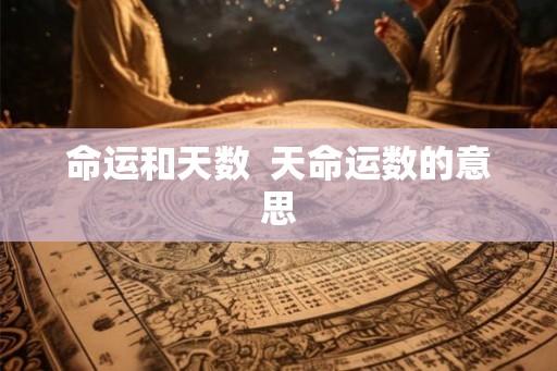 命运和天数  天命运数的意思