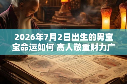 2026年7月2日出生的男宝宝命运如何 高人敬重财力广大